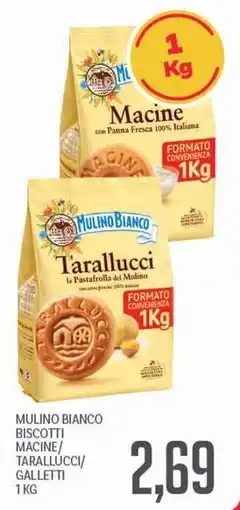 Supermercati Piccolo Mulino bianco biscotti macine/ tarallucci/ galletti offerta