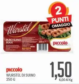 Supermercati Piccolo Piccolo wurstel di suino offerta