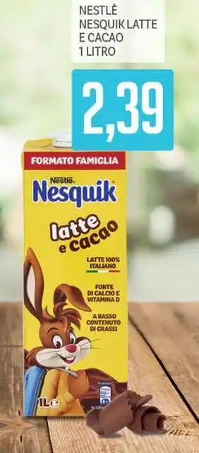 Supermercati Piccolo Nestlé nesquik latte e cacao offerta