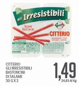 Supermercati Piccolo Citterio gli irresistibili bastoncini di salame offerta