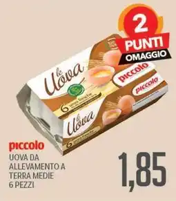 Supermercati Piccolo Piccolo uova da allevamento a terra medie offerta