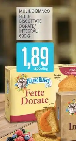 Supermercati Piccolo Mulino bianco fette biscottate dorate/ integráli offerta