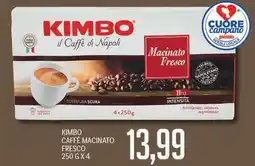 Supermercati Piccolo Kimbo caffè macinato fresco offerta