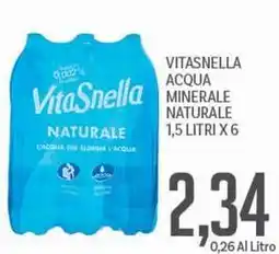 Supermercati Piccolo Vitasnella acqua minerale naturale offerta