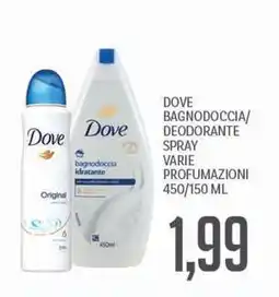 Supermercati Piccolo Dove bagnodoccia/ deodorante spray offerta