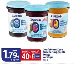 Sigma Confetture Zero Zuccheri Aggiunti Zuegg offerta