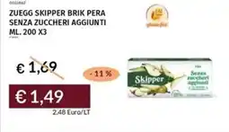 Prezzemolo e Vitale Zuegg skipper brik pera senza zuccheri aggiunti offerta