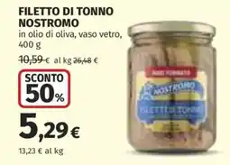 Ipercoop Filetto di tonno Nostromo offerta