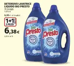 Ipercoop Detersivo lavatrice liquido bio Presto offerta