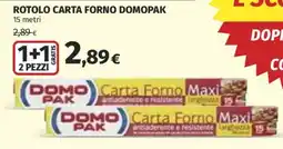 Ipercoop Rotolo carta forno Domopak offerta