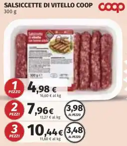 Ipercoop Salsiccette di vitello Coop offerta