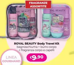 La Saponeria ROYAL BEAUTY Body Travel Kit bagnoschiuma + burro corpo + fragranza corpo e capelli offerta