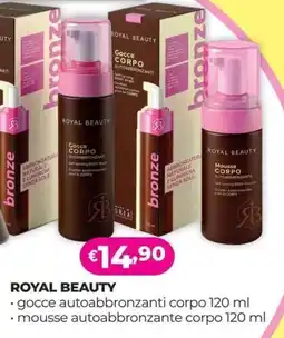 La Saponeria ROYAL BEAUTY gocce autoabbronzanti corpo, mousse autoabbronzante corpo offerta