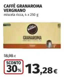 Ipercoop Caffè granaroma Vergnano offerta