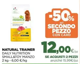 L´Isola dei Tesori Natural trainer daily nutrition small&toy manzo offerta