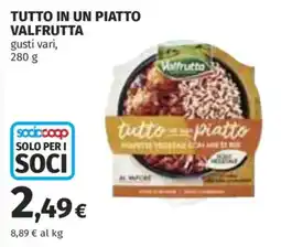 Ipercoop Tutto in un piatto Valfrutta offerta