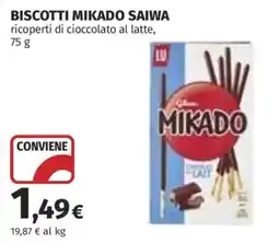 Ipercoop Biscotti mikado Saiwa offerta