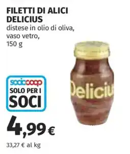 Ipercoop Filetti di alici Delicius offerta