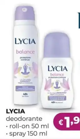 La Saponeria LYCIA deodorante roll-on, spray offerta