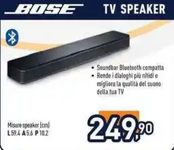 Unieuro Bose tv speaker offerta