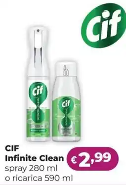 La Saponeria CIF Infinite Clean spray o ricarica offerta