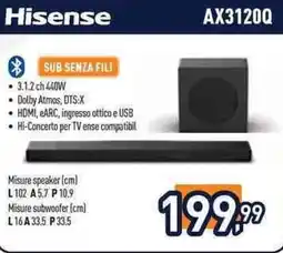 Unieuro Hisense AX3120Q offerta