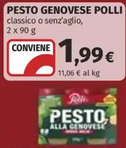 Ipercoop Pesto genovese Polli offerta