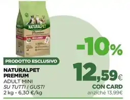 L´Isola dei Tesori Naturalpet premium adult mini offerta