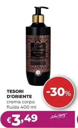 La Saponeria TESORI D'ORIENTE crema corpo fluida offerta