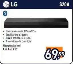 Unieuro LG S20A offerta