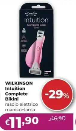 La Saponeria WILKINSON Intuition Complete Bikini rasoio elettrico manico+lama offerta