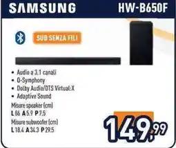 Unieuro Samsung HW-B650F offerta