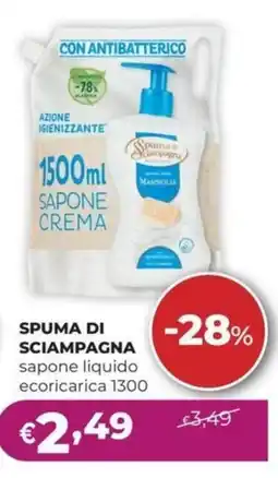 La Saponeria SPUMA DI SCIAMPAGNA sapone liquido ecoricarica offerta