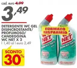 Italmark Detergente wc gel disincrostante/ profumoso/ candeggina wc net offerta