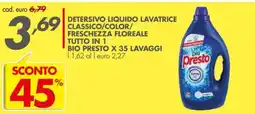 Italmark Detersivo liquido lavatrice classico/color/ freschezza floreale tutto in 1 bio presto offerta