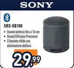 Unieuro Sony SRS-XB100 offerta