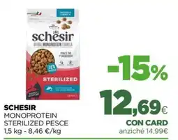 L´Isola dei Tesori Schesir monoprotein sterilized pesce offerta