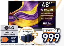 Unieuro Lg smart tv 4k oled evo AI 48656 offerta