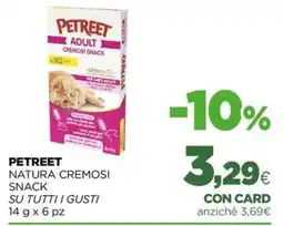 L´Isola dei Tesori Petreet natura cremosi snack offerta