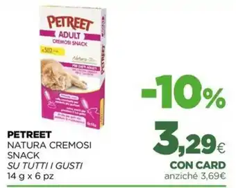 L´Isola dei Tesori Petreet natura cremosi snack offerta