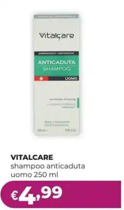 La Saponeria VITALCARE shampoo anticaduta uomo offerta