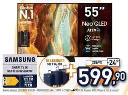 Unieuro Samsung smart tv 4k neo qled QE55QN70F offerta