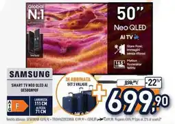 Unieuro Samsung smart tv neo qled AI QE50QN9OF offerta