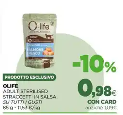 L´Isola dei Tesori Olife adult sterilised straccetti in salsa offerta