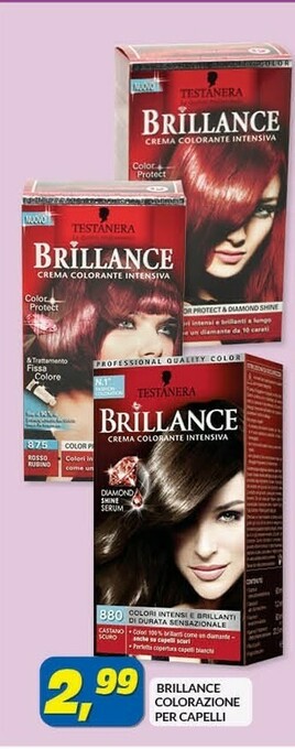 Risparmio Casa Brillance colorazione per capelli offerta