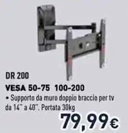 Unieuro Meliconi DR 200 vesa 50-75 100-200 offerta