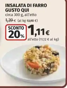 Ipercoop Insalata di farro Gusto Qui offerta