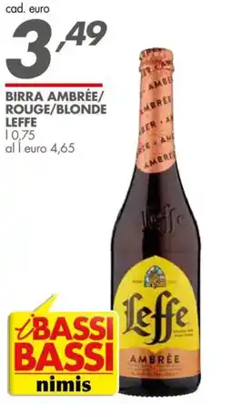 Italmark Birra ambrée/ rouge/blonde leffe offerta