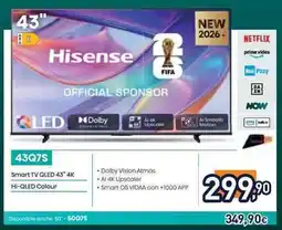 Unieuro Hisense 43Q7S smart tv qled 43" 4k offerta