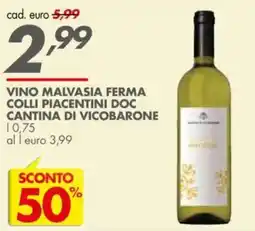 Italmark Vino malvasia ferma colli piacentini doc cantina di vicobarone offerta